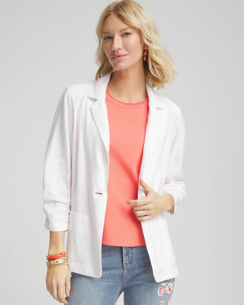 Linen Stretch Blazer | Chico's